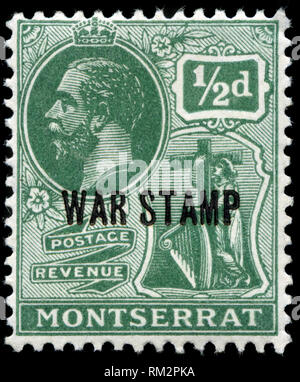 Francobollo da Montserrat nella serie Definitives rilasciati nel 1918 Foto Stock