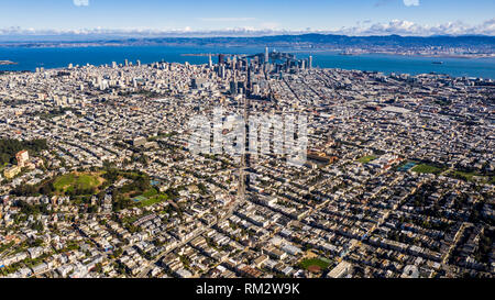 Vista aerea di San Francisco, CA, Stati Uniti d'America Foto Stock