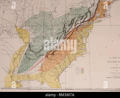 . Relazione annuale del consiglio di amministrazione di Regents dello Smithsonian Institution. Smithsonian Institution; Smithsonian Institution. Archivi; scoperte nel campo della scienza. Relazione o( U. S. Nitlon"l Muuum, i9M-M""UI.. / !/?.//• W/' 77//' UNITEB MEMBRI . / M A /f / c .4 Maclure geologico della mappa degli Stati Uniti. Ridotto com- ul orurin.i m Ttsns.oU.oii. dell'American PkttOMphlort Society, Vol. vi Pt. 8. Si prega di notare che queste immagini vengono estratte dalla pagina sottoposta a scansione di immagini che possono essere state migliorate digitalmente per la leggibilità - Colorazione e aspetto di queste illustrazioni possono non assomigliare perfettamente l'o Foto Stock