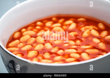 Ciotola di fagioli al forno Foto Stock