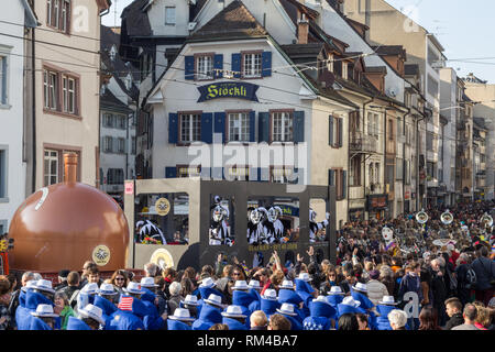 Sfilata di Carnevale a Basilea in Svizzera Foto Stock