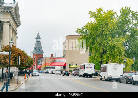 Kingston, Ott 5: vista sulla strada del centro storico il Ott 5, 2018 a Kingston, Canada Foto Stock