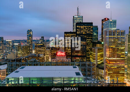 Toronto, Ott 6: Antenna alba vista del Toronto Downtown cityscape il Ott 6, 2018 a Toronto, Canada Foto Stock