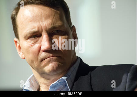 Radoslaw Sikorski a Gdynia, Polonia. 10 febbraio 2019 © Wojciech Strozyk / Alamy Stock Photo Foto Stock