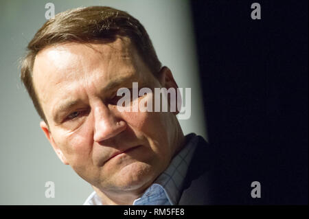 Radoslaw Sikorski a Gdynia, Polonia. 10 febbraio 2019 © Wojciech Strozyk / Alamy Stock Photo Foto Stock