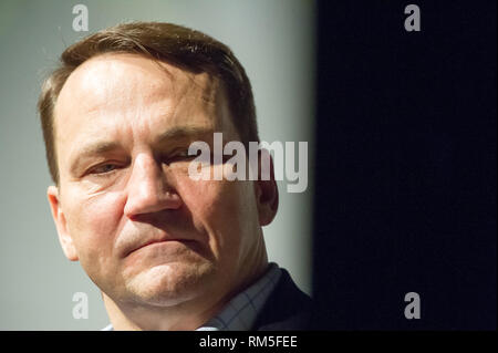 Radoslaw Sikorski a Gdynia, Polonia. 10 febbraio 2019 © Wojciech Strozyk / Alamy Stock Photo Foto Stock