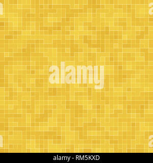 Dettaglio di oro giallo mosaici di Texture abstract mosaico ceramico ornato edificio. Abstract Seamless Pattern. Abstract in ceramica colorata pietre. Foto Stock
