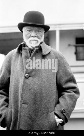 Andrew Carnegie scozzese industriale americano business magnate e filantropo foto scattata circa 1912 Foto Stock
