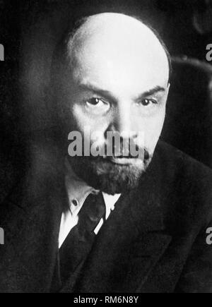 Vladimir Ilyich Ulyanov aka Vladimir Lenin rivoluzionario russo e del politico e leader della Russia sovietica e dell' Unione sovietica Foto Stock