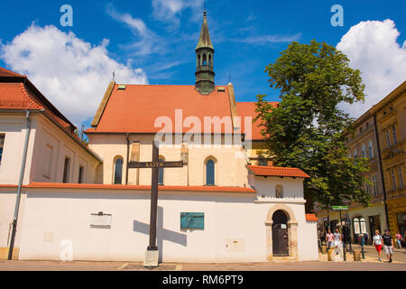 Cracovia in Polonia - 13 luglio 2018. Saint Giles la Chiesa di Cracovia, una storica chiesa cattolica romana dell'Ordine domenicano su Ul Grodzka Foto Stock