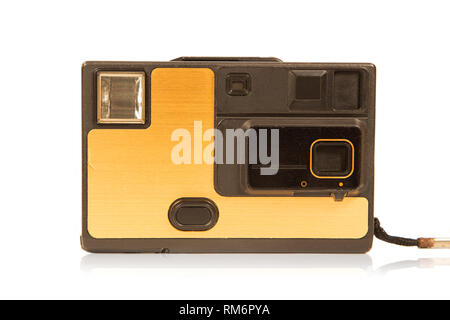 Vintage fotocamera su sfondo bianco Foto Stock