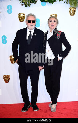 Roger Taylor e Sarina Potgieter frequentando la 72a British Academy Film Awards tenutosi presso la Royal Albert Hall, Kensington Gore, Kensington, Londra. Foto Stock