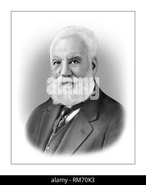 Alexander Graham Bell 1847-1922 scozzesi nato scienziato inventore Engineer Foto Stock