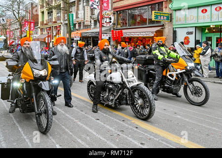 Sikh Moto Club in Parade, Foto Stock