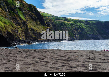 Spiaggia di Mosteiros sull isola Sao Miguel Foto Stock