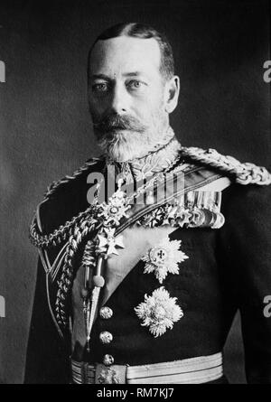 Re Giorgio V del Regno Unito, (1865-1936), regno (1910-1936), fotografia ritratto, 1923 Foto Stock
