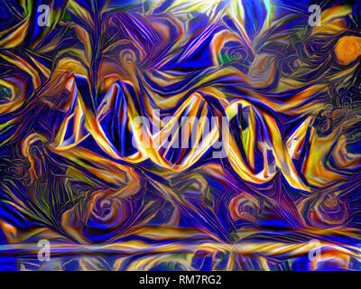 Viva la pittura astratta. Il filamento di DNA Foto Stock