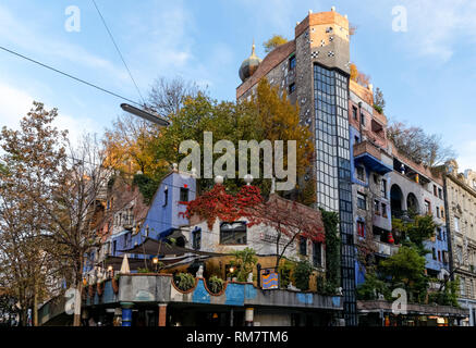 Casa Hundertwasser a Vienna, in Austria Foto Stock