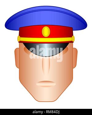 Illustrazione della testa di un servizio hat Illustrazione Vettoriale