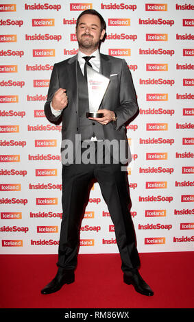 01-10-14 - all'interno di sapone Awards 2014 - tappeto rosso arrivi a Dstrkt, Piccadilly, Londra Foto Mostra: Eastenders star Danny Dyer Foto Stock