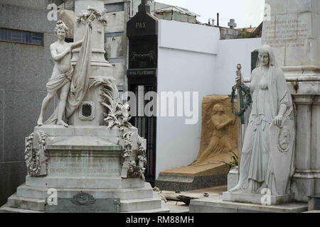 Il Cimitero della Recoleta è il più visitato sito in Buenos Aires, Argentina Foto Stock