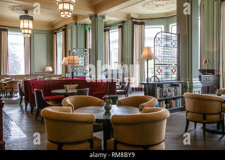 Lounge Bar a Gleneagles Hotel, Scotland, Regno Unito Foto Stock