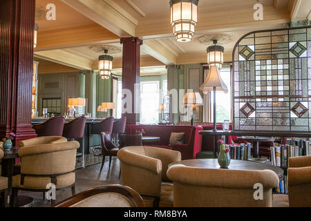 Lounge Bar a Gleneagles Hotel, Scotland, Regno Unito Foto Stock