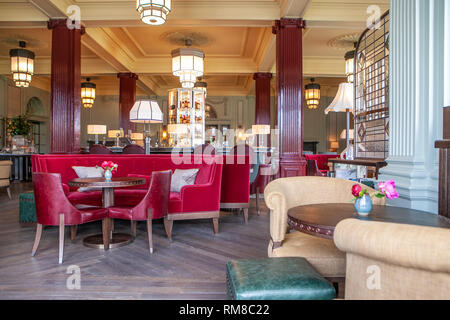 Lounge Bar a Gleneagles Hotel, Scotland, Regno Unito Foto Stock