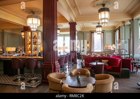 Lounge Bar a Gleneagles Hotel, Scotland, Regno Unito Foto Stock