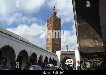 Il Minareto di Moulay Youssef in Habous, Casablanca Foto Stock