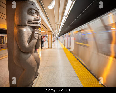 Toronto, SEP 29: Statua del Museo Stazione sul set 29, 2018 a Toronto, Canada Foto Stock