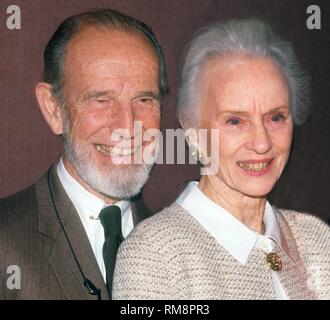 Hume Cronyn e Jessica Tandy 1990 foto da John Barrett/il PHOTOlink Foto Stock