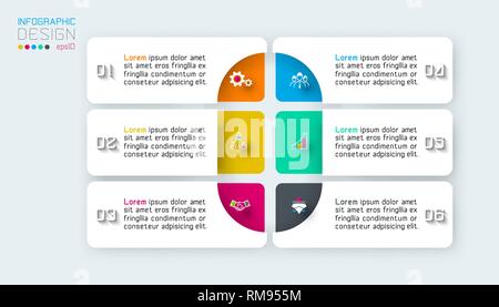 Orizzonte infographics su vector graphic art. Illustrazione Vettoriale