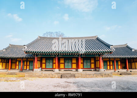 Seongeup Folk Village, Coreano Tradizionale vecchio città di Jeju Island, Corea Foto Stock