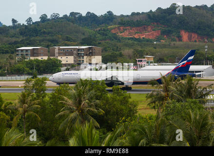 Boeing Aeroflot sulla pista Foto Stock