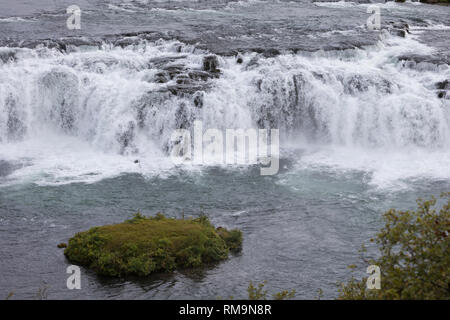 Faxi-Wasserfall, Vatnsleysufoss, Faxafoss, Fluß Tungufljót Foto Stock