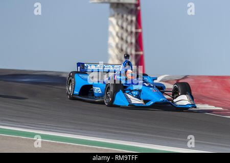 Austin, Texas, Stati Uniti d'America. 12 Feb, 2019. FELIX ROSENQVIST (10) di Sweeden passa attraverso le spire durante la pratica per la IndyCar Test di primavera presso il circuito delle Americhe di Austin, Texas. (Credito Immagine: © Walter G Arce Sr Asp Inc/ASP) Foto Stock