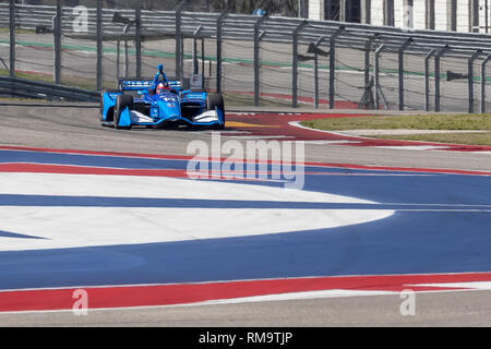 Austin, Texas, Stati Uniti d'America. 12 Feb, 2019. FELIX ROSENQVIST (10) di Sweeden passa attraverso le spire durante la pratica per la IndyCar Test di primavera presso il circuito delle Americhe di Austin, Texas. (Credito Immagine: © Walter G Arce Sr Asp Inc/ASP) Foto Stock