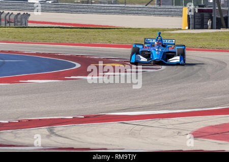 Austin, Texas, Stati Uniti d'America. 12 Feb, 2019. FELIX ROSENQVIST (10) di Sweeden passa attraverso le spire durante la pratica per la IndyCar Test di primavera presso il circuito delle Americhe di Austin, Texas. (Credito Immagine: © Walter G Arce Sr Asp Inc/ASP) Foto Stock