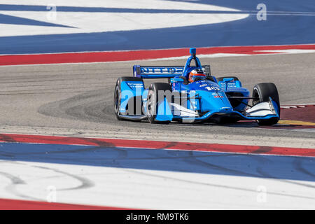 Austin, Texas, Stati Uniti d'America. 12 Feb, 2019. FELIX ROSENQVIST (10) di Sweeden passa attraverso le spire durante la pratica per la IndyCar Test di primavera presso il circuito delle Americhe di Austin, Texas. (Credito Immagine: © Walter G Arce Sr Asp Inc/ASP) Foto Stock