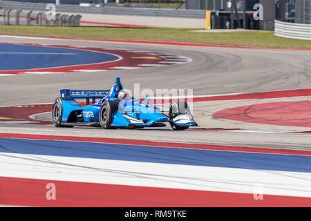 Austin, Texas, Stati Uniti d'America. 12 Feb, 2019. FELIX ROSENQVIST (10) di Sweeden passa attraverso le spire durante la pratica per la IndyCar Test di primavera presso il circuito delle Americhe di Austin, Texas. (Credito Immagine: © Walter G Arce Sr Asp Inc/ASP) Foto Stock