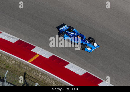 Austin, Texas, Stati Uniti d'America. 12 Feb, 2019. FELIX ROSENQVIST (10) di Sweeden passa attraverso le spire durante la pratica per la IndyCar Test di primavera presso il circuito delle Americhe di Austin, Texas. (Credito Immagine: © Walter G Arce Sr Asp Inc/ASP) Foto Stock