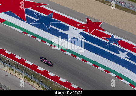 Austin, Texas, Stati Uniti d'America. 12 Feb, 2019. Jack Harvey (60) d'Inghilterra passa attraverso le spire durante la pratica per la IndyCar Test di primavera presso il circuito delle Americhe di Austin, Texas. (Credito Immagine: © Walter G Arce Sr Asp Inc/ASP) Foto Stock