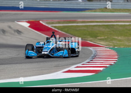 Austin, Texas, Stati Uniti d'America. Xiii Febbraio, 2019. MAX CHILTON (59) d'Inghilterra passa attraverso le spire durante la pratica per la IndyCar Test di primavera presso il circuito delle Americhe di Austin, Texas. (Credito Immagine: © Walter G Arce Sr Asp Inc/ASP) Credito: ZUMA Press, Inc./Alamy Live News Foto Stock