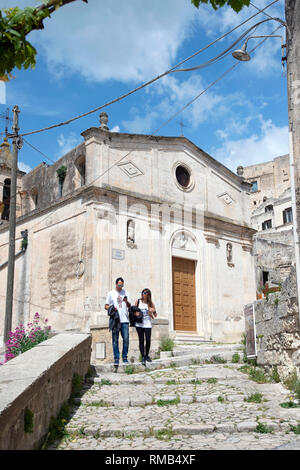 Chiesa della Madonna delle Virtù Nuova vetere Sasso Barisano,dstrict Vetere,Matera, Basilicata, Italia Foto Stock