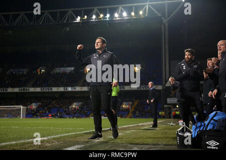 Manager di Derby County, Frank Lampard celebra l'apertura obiettivo da Tom Lawrence di Derby County - Ipswich Town v Derby County, Sky scommessa Championsh Foto Stock