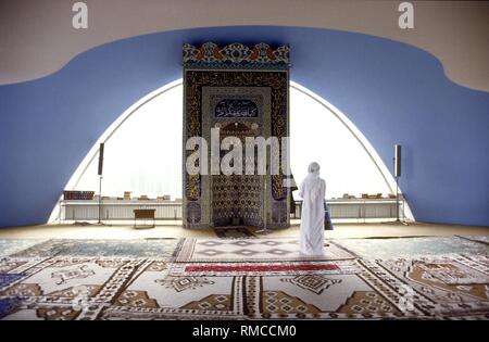 Sala di preghiera nella moschea di Munich-Freimann. Foto Stock