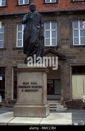 Un monumento per lo scrittore tedesco Jean Paul (1763-1825), che, dal 1804, ha preso la sua residenza permanente a Bayreuth, dove egli è morto anche. Foto Stock