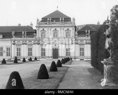 Abbassare Belvedere di Vienna. È stato costruito tra il 1714 e 1716 da Johann Lucas von Hildebrandt per conto del Principe Eugenio. Foto Stock