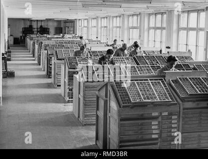 Vista dei luoghi di lavoro di 'Sueddeutsche Zeitung" a Monaco di Baviera (senza data immagine). Foto Stock